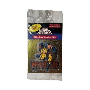 Vintage 1996 Marvel Comics X-Men Wolverine Die-Cut Magnet – Sealed